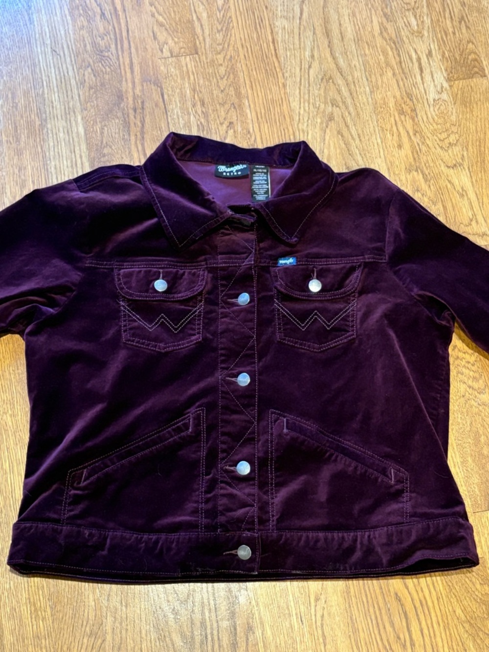 The Wrangler Retro Purple Velvet Trucker Jacket
